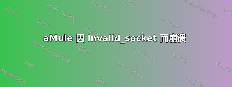 aMule 因 invalid_socket 而崩溃