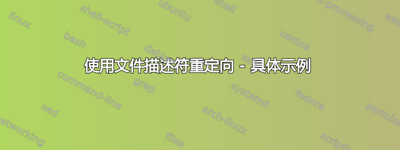 使用文件描述符重定向 - 具体示例