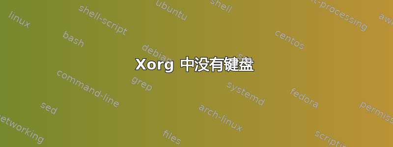 Xorg 中没有键盘