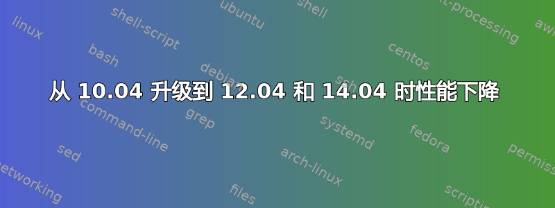 从 10.04 升级到 12.04 和 14.04 时性能下降