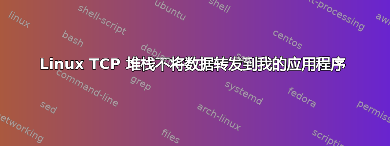 Linux TCP 堆栈不将数据转发到我的应用程序