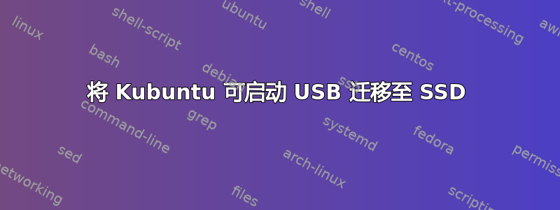 将 Kubuntu 可启动 USB 迁移至 SSD