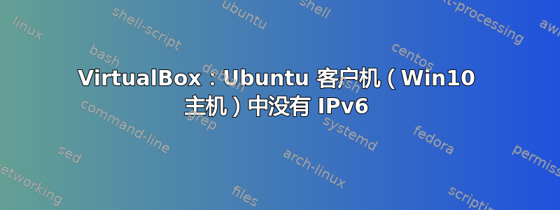 VirtualBox：Ubuntu 客户机（Win10 主机）中没有 IPv6