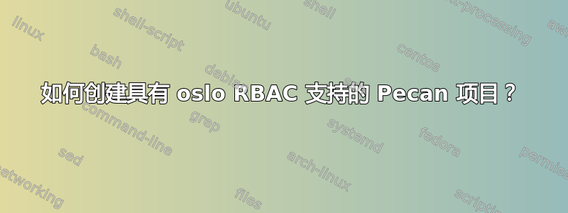 如何创建具有 oslo RBAC 支持的 Pecan 项目？