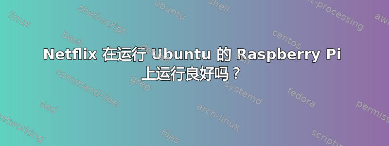 Netflix 在运行 Ubuntu 的 Raspberry Pi 上运行良好吗？