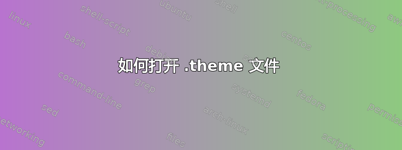 如何打开 .theme 文件