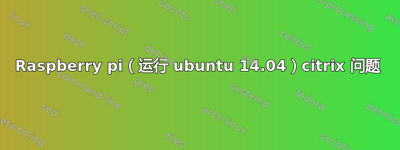 Raspberry pi（运行 ubuntu 14.04）citrix 问题