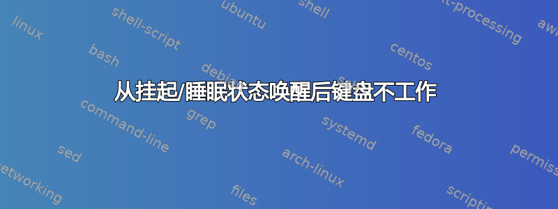 从挂起/睡眠状态唤醒后键盘不工作