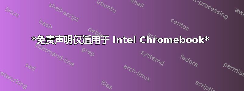 *免责声明仅适用于 Intel Chromebook*