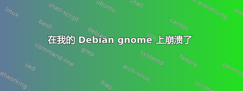 在我的 Debian gnome 上崩溃了