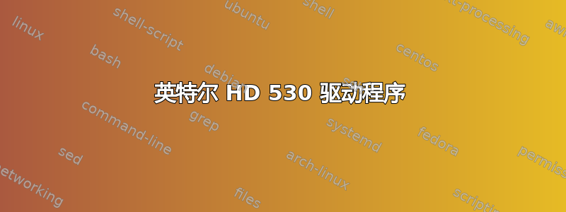 英特尔 HD 530 驱动程序