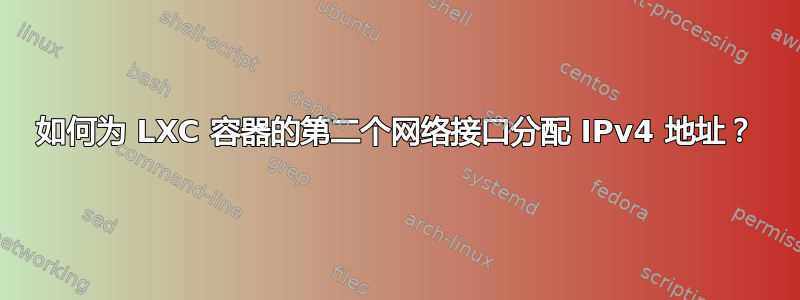 如何为 LXC 容器的第二个网络接口分配 IPv4 地址？