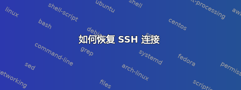 如何恢复 SSH 连接