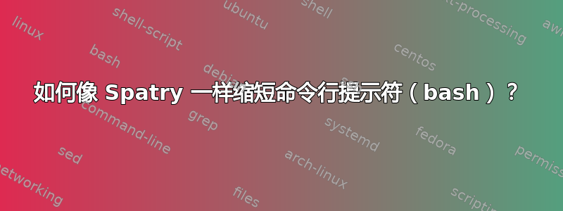 如何像 Spatry 一样缩短命令行提示符（bash）？