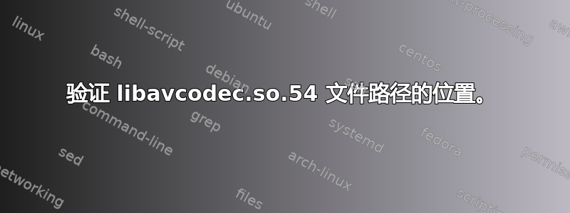 验证 libavcodec.so.54 文件路径的位置。