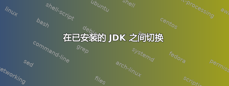 在已安装的 JDK 之间切换