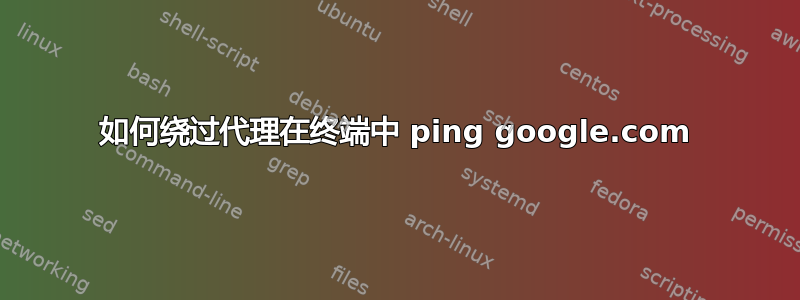 如何绕过代理在终端中 ping google.com