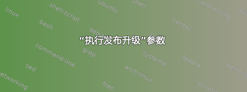 “执行发布升级”参数