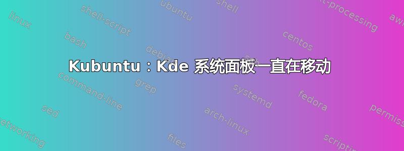 Kubuntu：Kde 系统面板一直在移动