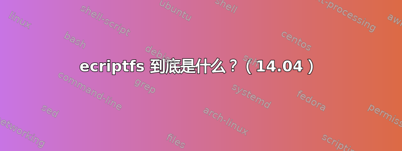 ecriptfs 到底是什么？（14.04）