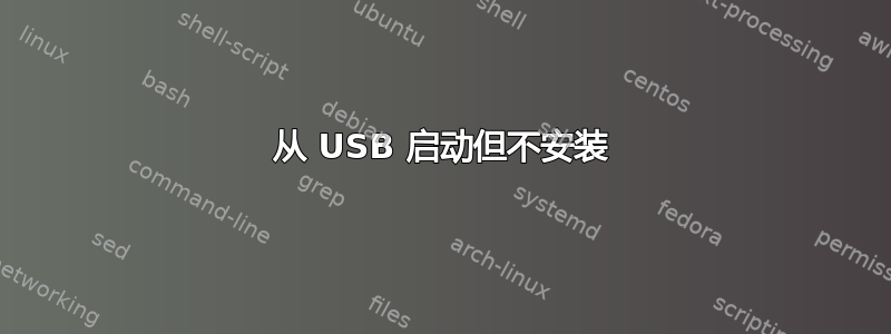 从 USB 启动但不安装