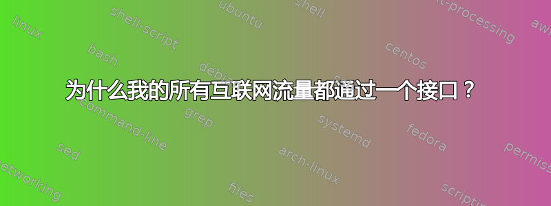 为什么我的所有互联网流量都通过一个接口？