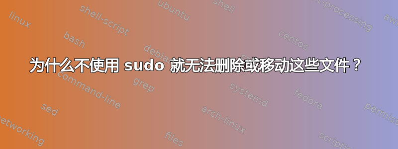 为什么不使用 sudo 就无法删除或移动这些文件？