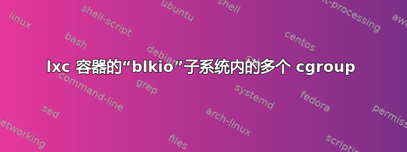 lxc 容器的“blkio”子系统内的多个 cgroup