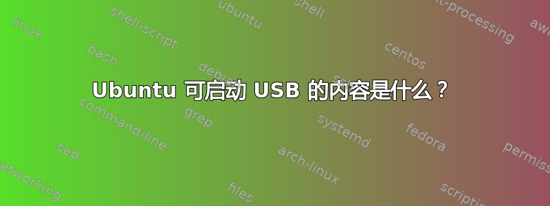 Ubuntu 可启动 USB 的内容是什么？