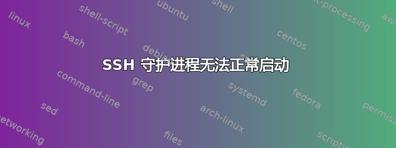 SSH 守护进程无法正常启动