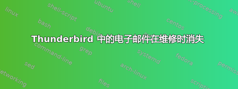 Thunderbird 中的电子邮件在维修时消失