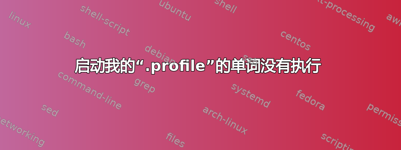 启动我的“.profile”的单词没有执行