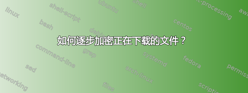 如何逐步加密正在下载的文件？