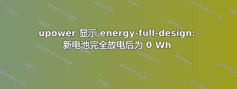 upower 显示 energy-full-design: 新电池完全放电后为 0 Wh