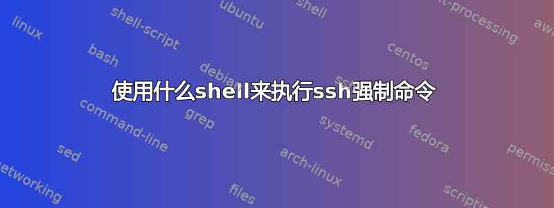 使用什么shell来执行ssh强制命令