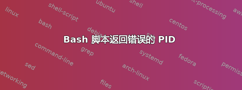 Bash 脚本返回错误的 PID