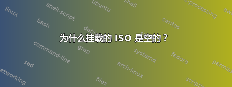 为什么挂载的 ISO 是空的？