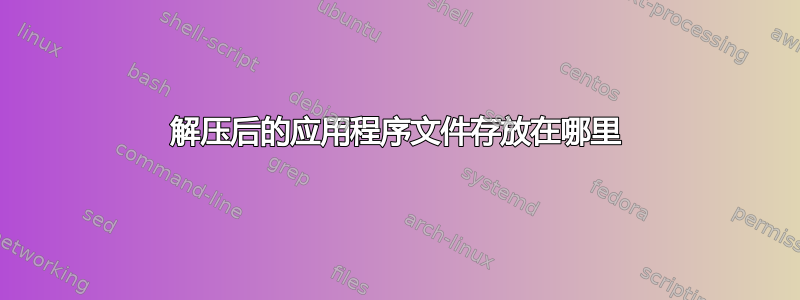 解压后的应用程序文件存放在哪里