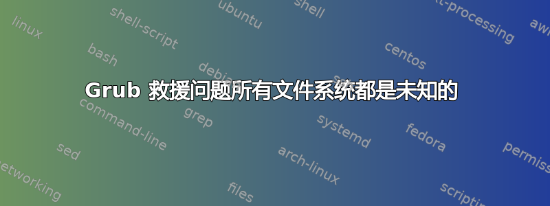 Grub 救援问题所有文件系统都是未知的