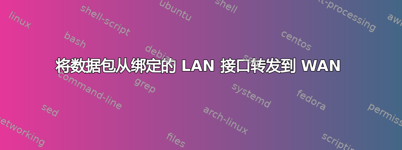 将数据包从绑定的 LAN 接口转发到 WAN