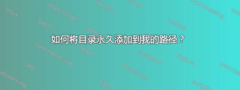 如何将目录永久添加到我的路径？