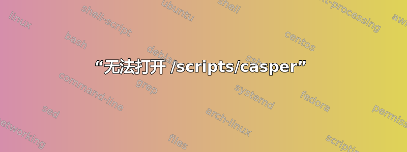 “无法打开 /scripts/casper”