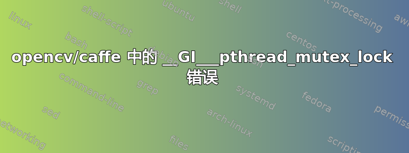 opencv/caffe 中的 __GI___pthread_mutex_lock 错误