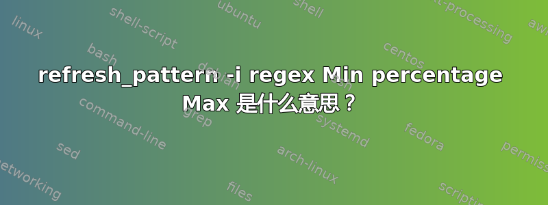 refresh_pattern -i regex Min percentage Max 是什么意思？