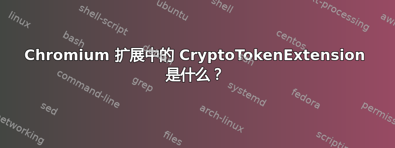 Chromium 扩展中的 CryptoTokenExtension 是什么？