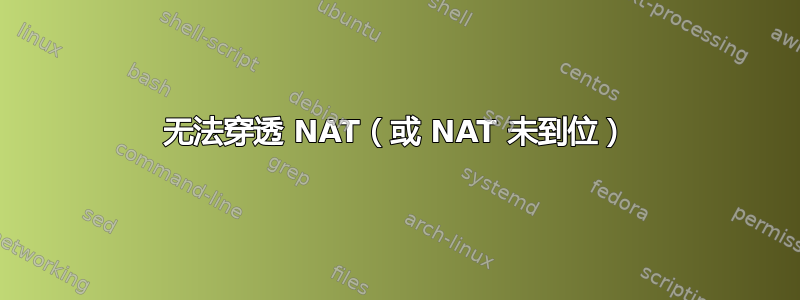 无法穿透 NAT（或 NAT 未到位）