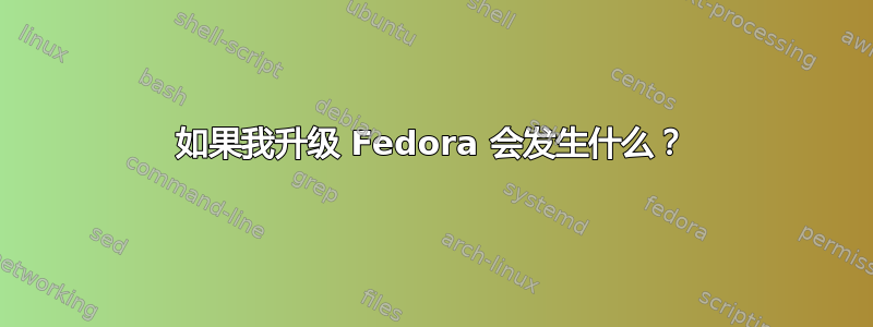 如果我升级 Fedora 会发生什么？