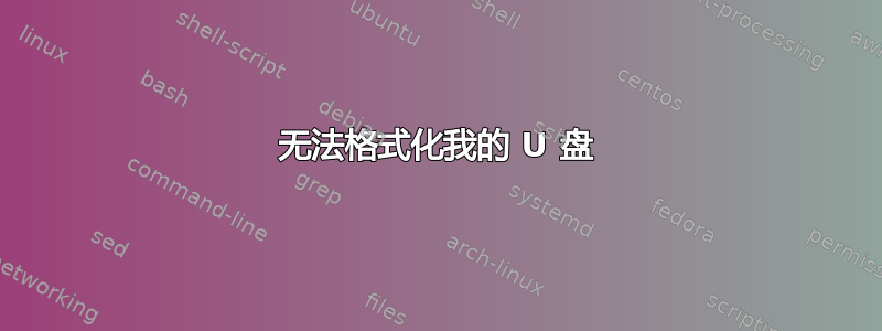 无法格式化我的 U 盘