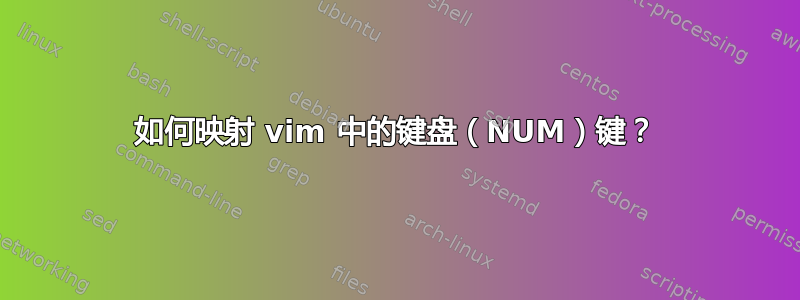 如何映射 vim 中的键盘（NUM）键？