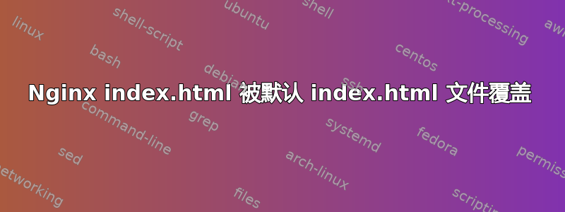 Nginx index.html 被默认 index.html 文件覆盖